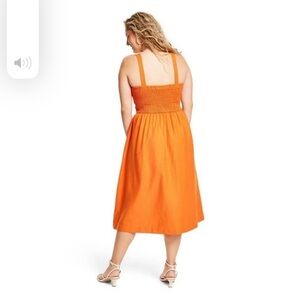 Fe Noel x Target Women’s double cut out midi orange dress size 1x